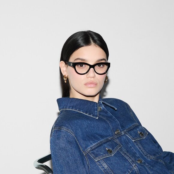 Gucci GG1665O 008 Cat Eye Eyeglasses - Black/Nude 53mm - Picture 3 of 12